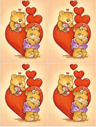 Dcoupage - Bears & Hearts (320)  
