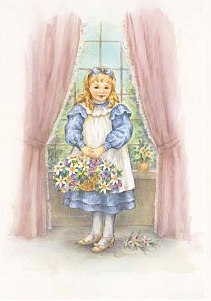 Dcoupage -  Victorian Girl Standing (Large)  (329)