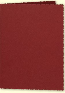 Deckle Edged Cards - Burgundy (Creative Cover) (10)