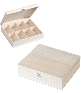 FSC Wooden box with 8 compartments (5424)
