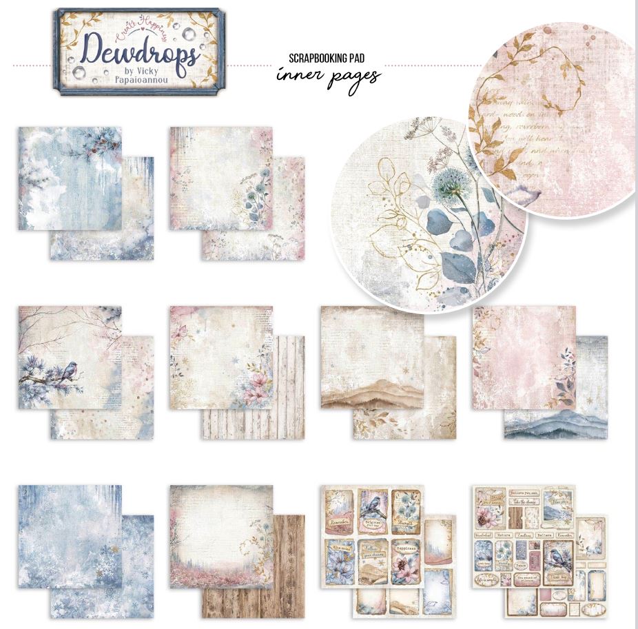 Stamperia Create Happiness Dewdrops 12x12 Paper Pad