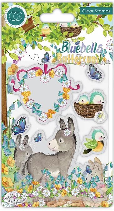 Craft Consortium Bluebells and Buttercups Stamp Set - DONKEY
