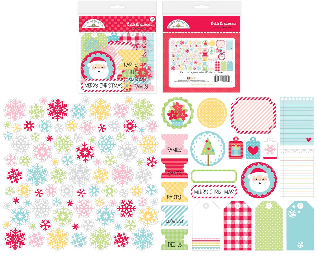 Doodlebug Design Candy Cane Lane Bits & Pieces (7925)