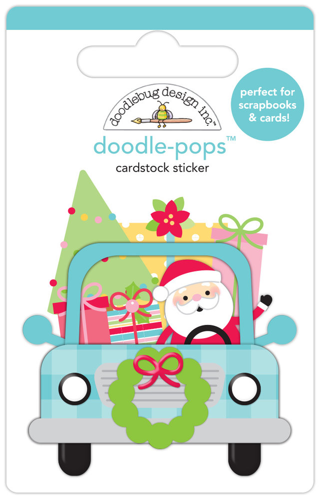 Doodlebug Here Comes Santa Claus Doodle-Pops (7912)