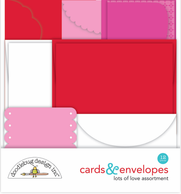 Doodlebug Design Lots of Love Assortment Cards & Envelopes (7571)