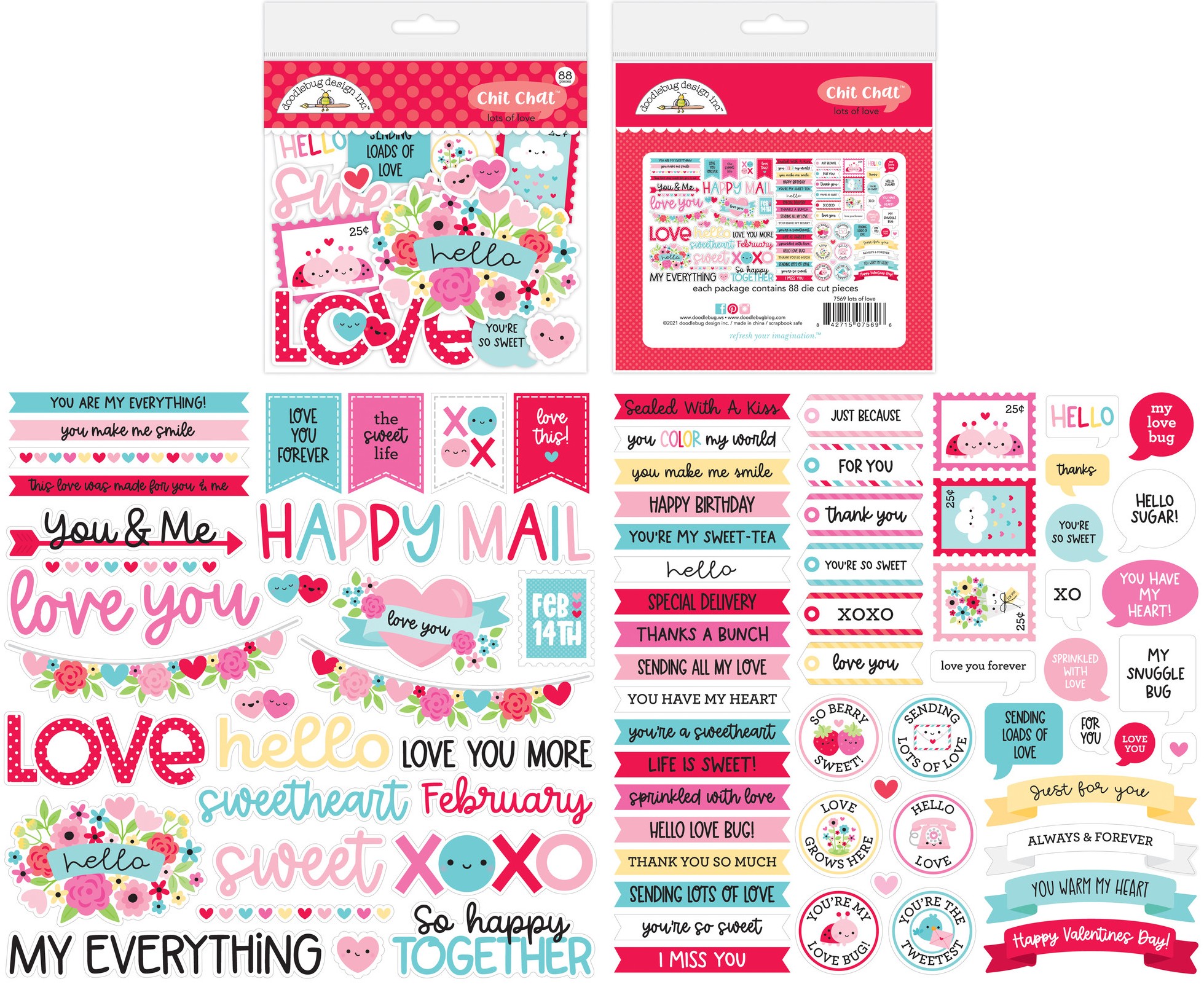 Doodlebug Design Lots of Love Chit Chat (7569)