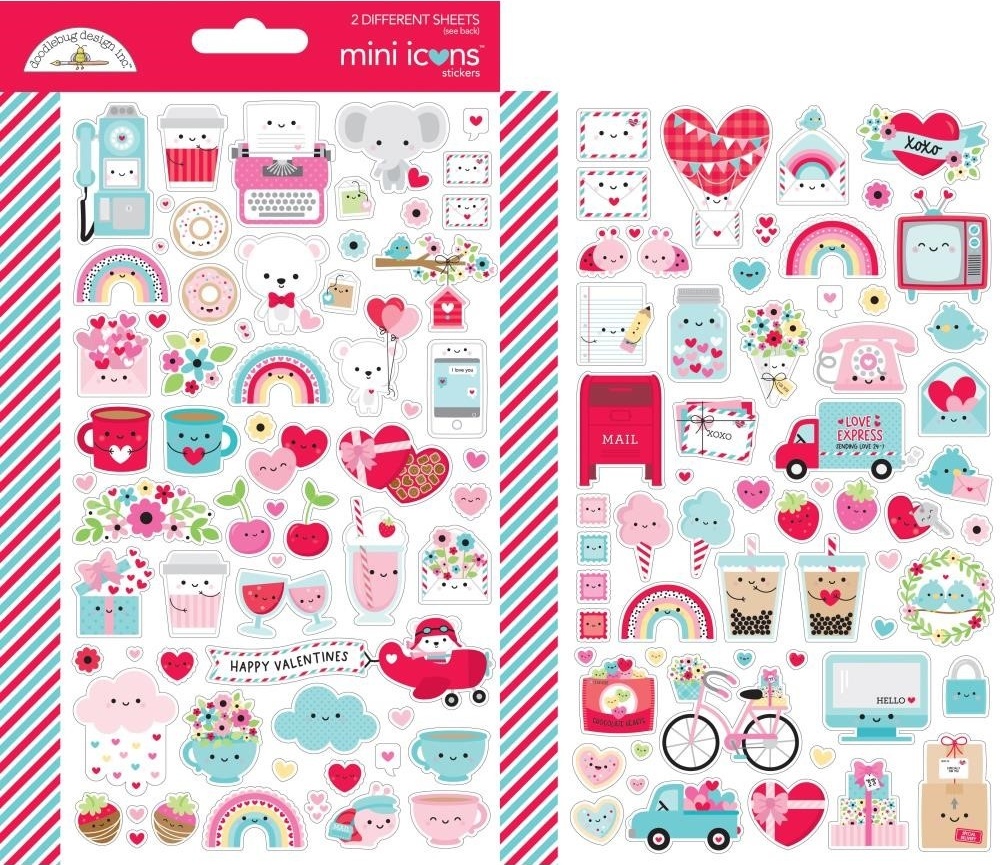 Doodlebug Design Lots of Love Mini Icons Sticker (7561)