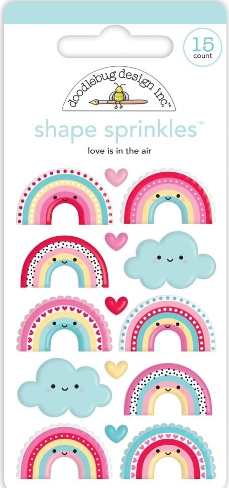 Doodlebug Design Love is in the Air Shape Sprinkles (7552)
