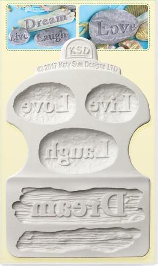 Katy Sue Silicon Moulds - Dream, Driftwood and Word Stones