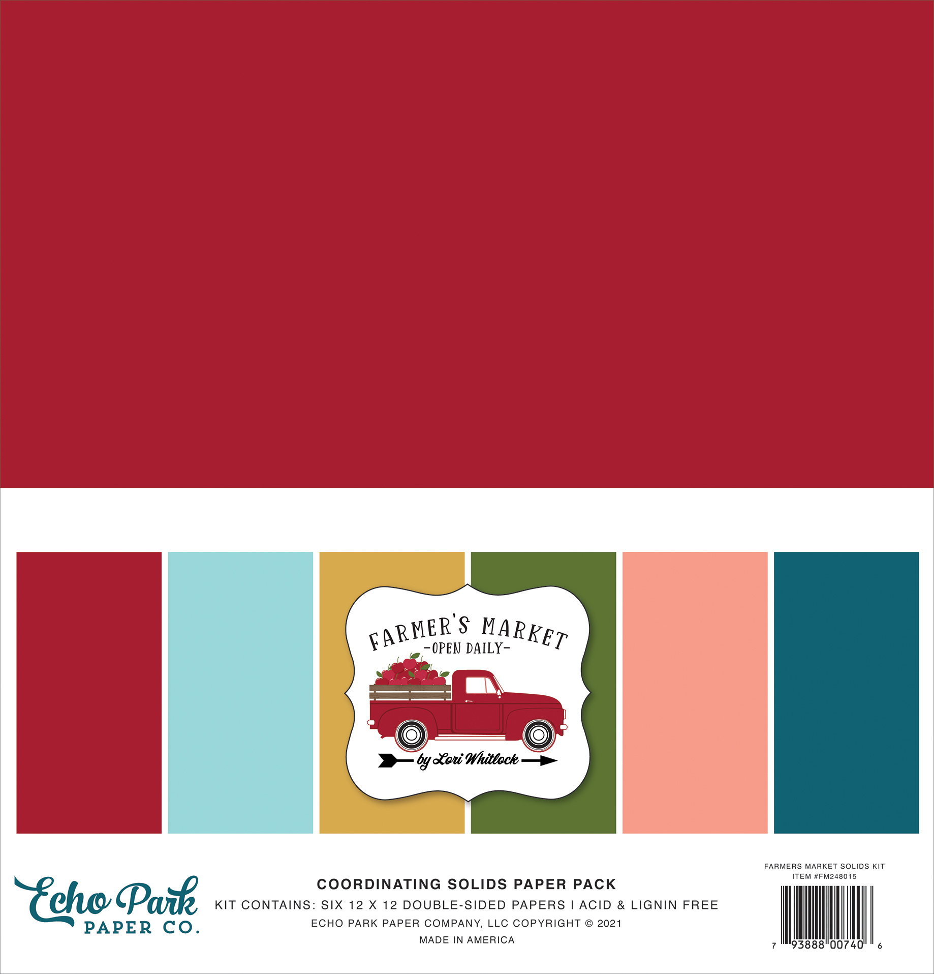 Echo Park Farmer's Market 12x12 Coordinating Solids Paper Pack