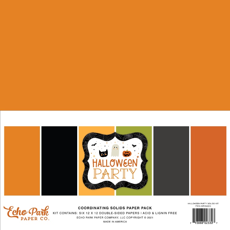 Echo Park Halloween Party Coordinating Solids Paper Pack