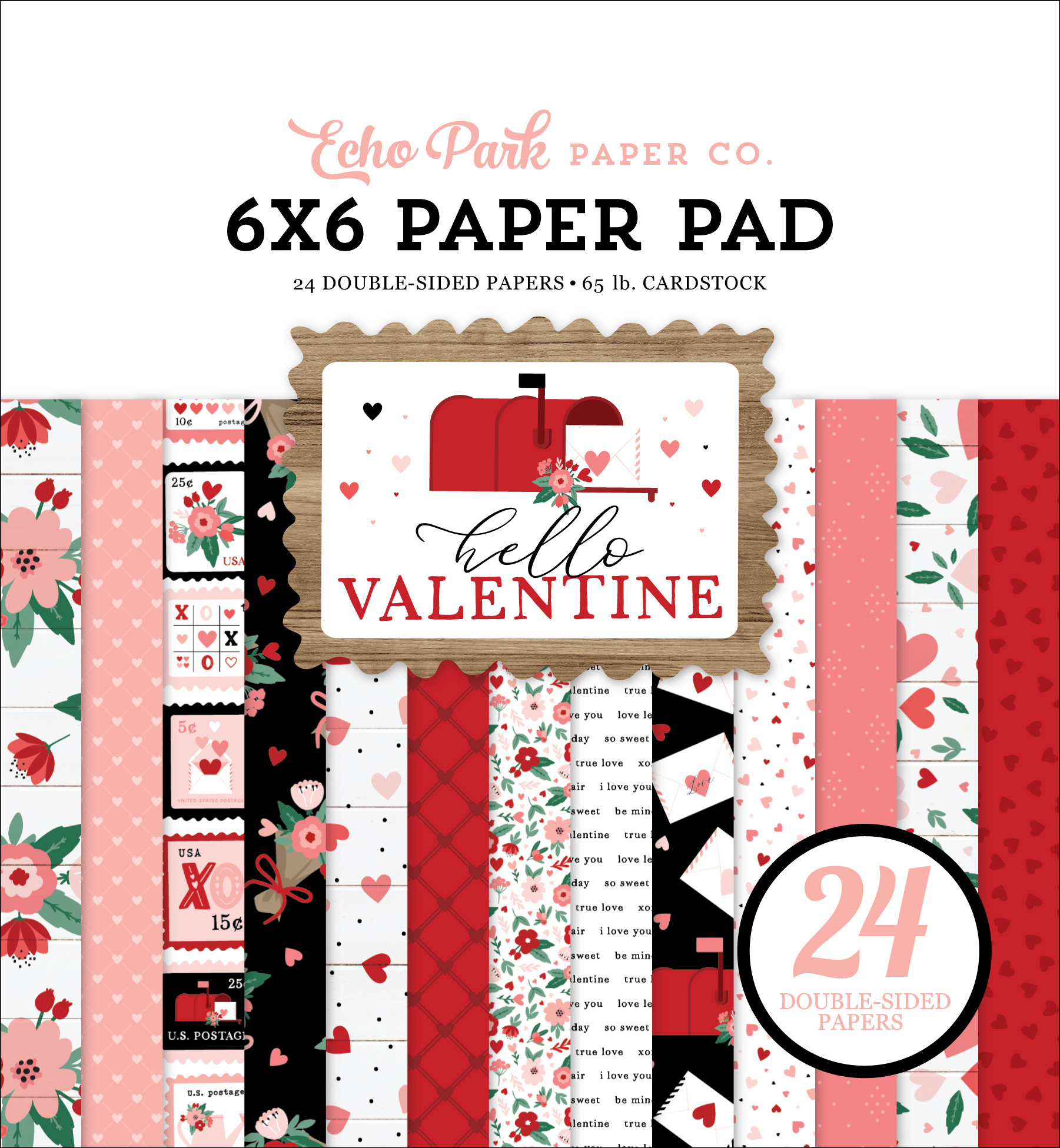 Echo Park Hello Valentine 6x6 Paper Pad