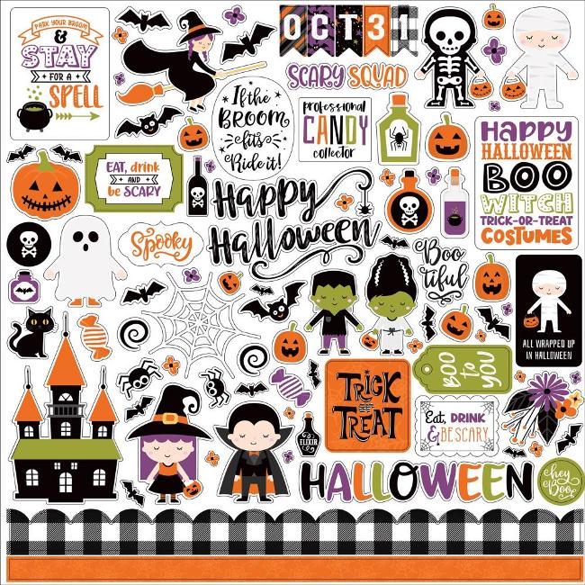 Echo Park I love Halloween Cardstock Stickers 12