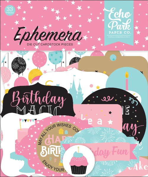 Echo Park Magical Birthday Ephemera - Icons GIRL