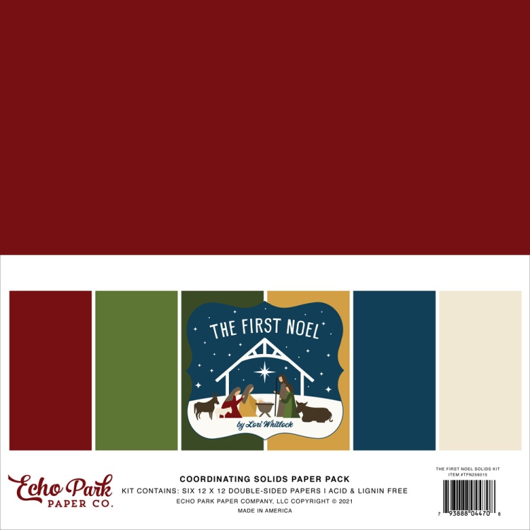 Echo Park The First Noel Coordinating Solids Paper Pack
