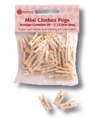 WOODWARE - MINI CLOTHES PEGS (50)
