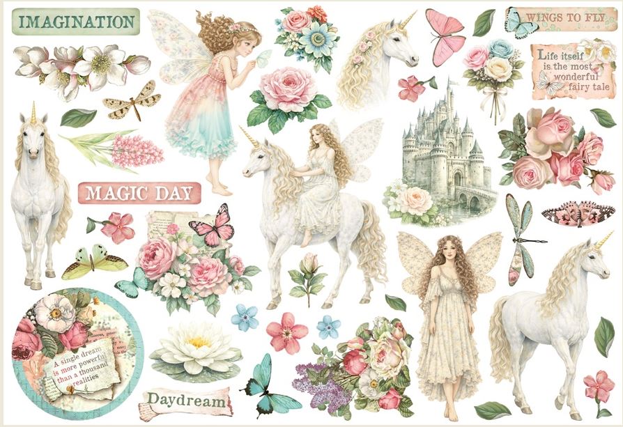 NEW Stamperia Wonderland Ephemera (DFLCT82)