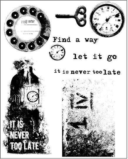 Prima Finnabair Cling Stamps NEVER TOO LATE (961985)