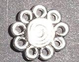 Flower2 Eyelets - Silver (9 Petals)