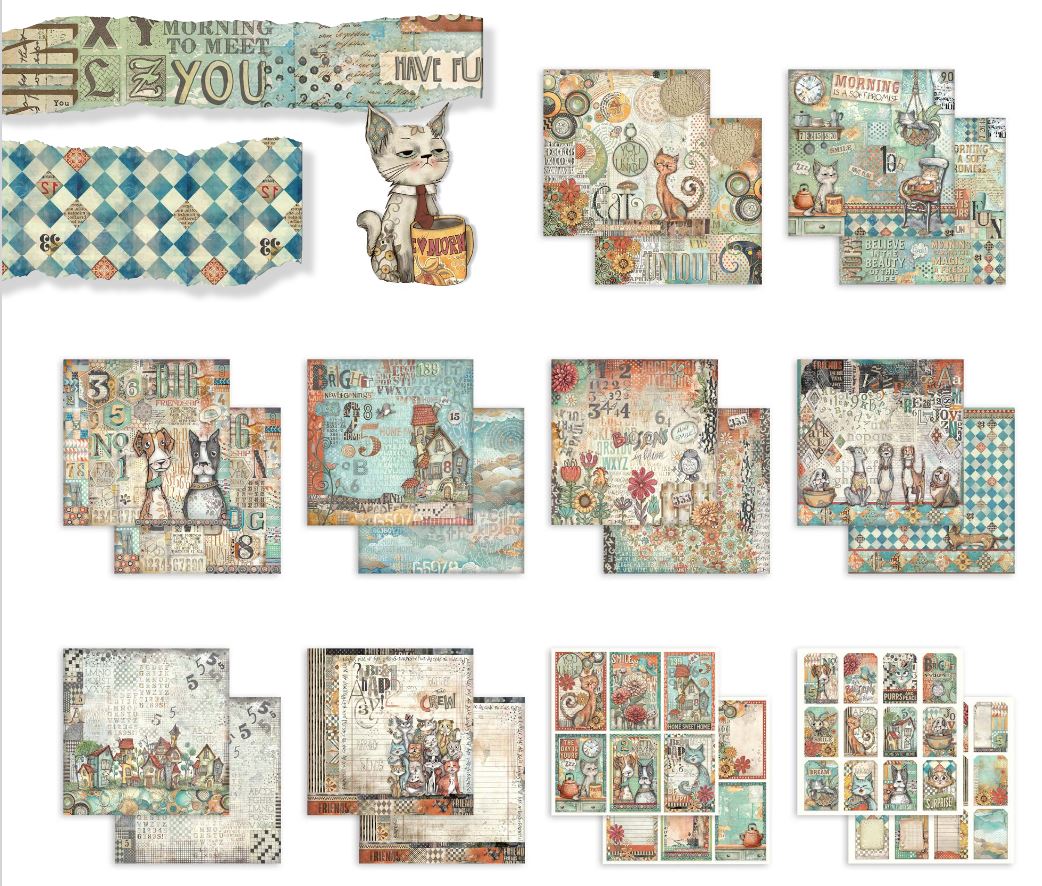 Stamperia Furry Friends 12x12 Inch Paper Pack