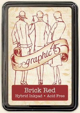 PRE-ORDER: Graphic45 Hybrid Inkpad BRICK RED