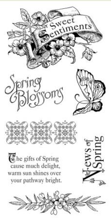 Graphic 45 Sweet Sentiments Cling Stamp Set 1 (290)