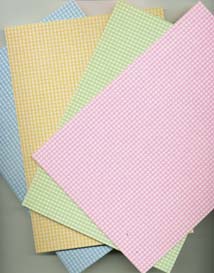 Glitter Card - PRIMARY Gingham (Pack of 8)
