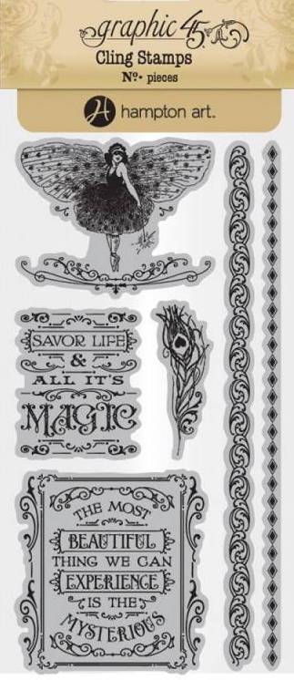 Graphic 45 Midnight Masquerade Cling Stamp Set - #3