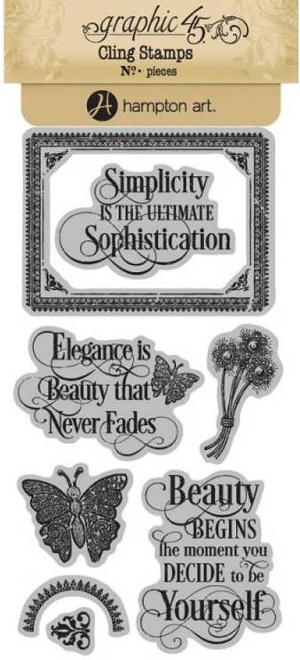 Graphic 45 Portrait of a Lady Cling Stamp Set - #1