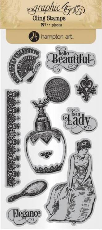 Graphic 45 Portrait of a Lady Cling Stamp Set - #2