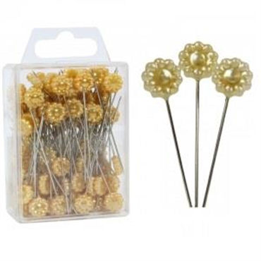 Flower Pins GOLD (pack of 100)