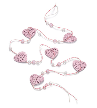 Pink Metal Heart Garland