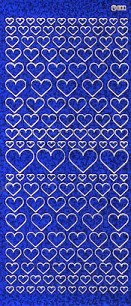 Hologram Peel-Off Stickers - Hearts (Blue)