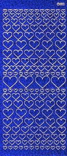 Hologram Peel-Off Stickers - Hearts (Blue)