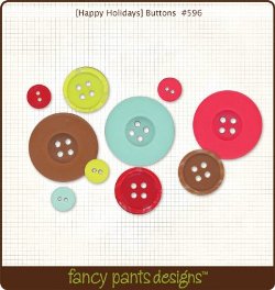 Fancy Pants Happy Holiday - Buttons