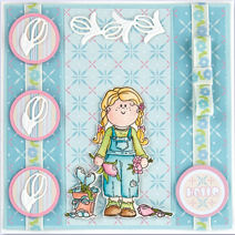 Idea for garden girl stamp