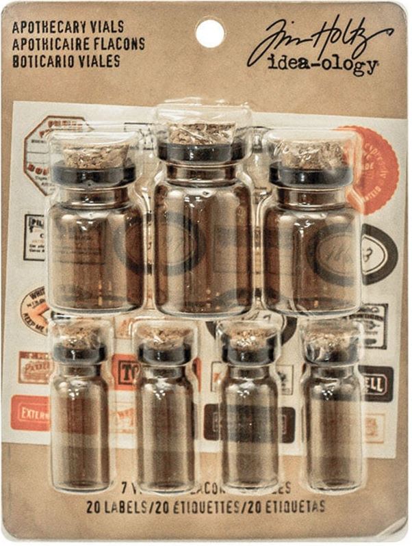 Tim Holtz Halloween Apothecary Vials (7pcs) (TH93302)