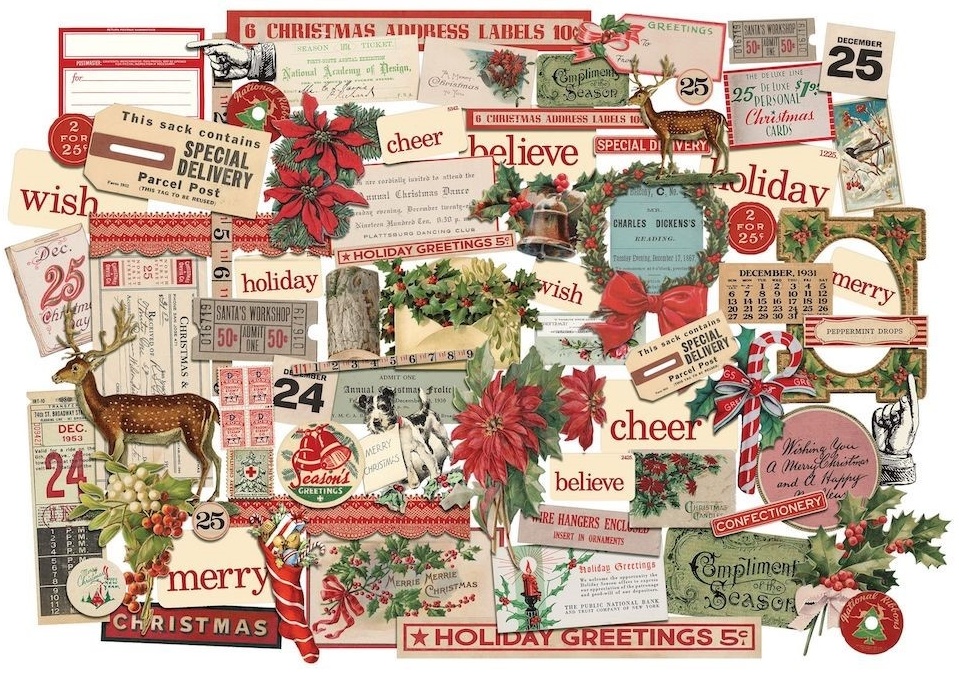 Tim Holtz Idea-Ology Ephemera Pack CHRISTMAS 2021  (TH94187)