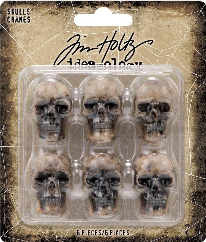 Idea-ology Tim Holtz Halloween Skulls (6pcs) (TH94270)