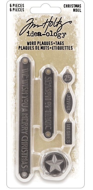 Idea-ology Tim Holtz Word Plaques + Tags  Christmas 2023 (TH94352)
