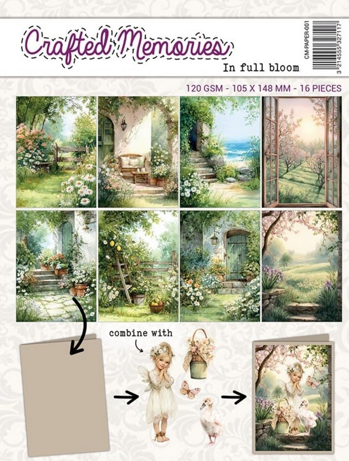 Creatief Art In Full Bloom A6 Collage Paper Crafted Memories (CM-PAPER-001)