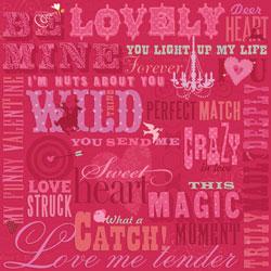 K&Co Sweet Talk SPECIALITY Paper - Words of Love Embossed Foil