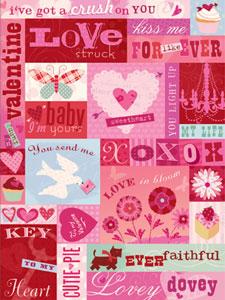 K&Co Sweet Talk - Words of Love Embossed Stickers