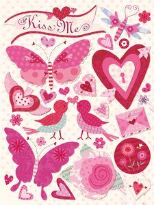 K&Co Sweet Talk - Love Birds & Butterflies Grand Adhesions