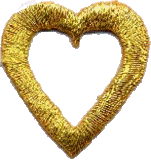 Motifs - Open Gold Heart 