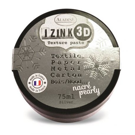 Izink 3D PEARL Texture Paste SILVER