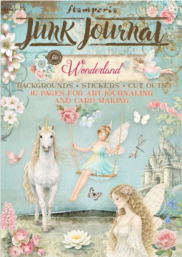NEW Stamperia Wonderland Junk Journal Stickers, Backgrounds, Cut-Outs