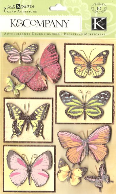 K&Co Cut 'N Paste - Butterflies Grand Adhesions