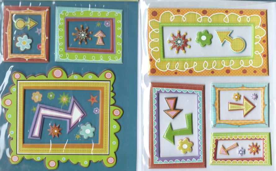 K&Co Spaghetti Pillow Sticker Frames Flip Pack (two sheets)