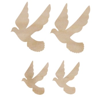 Kaisercraft Wooden Flourishes Mini Doves (FL456)